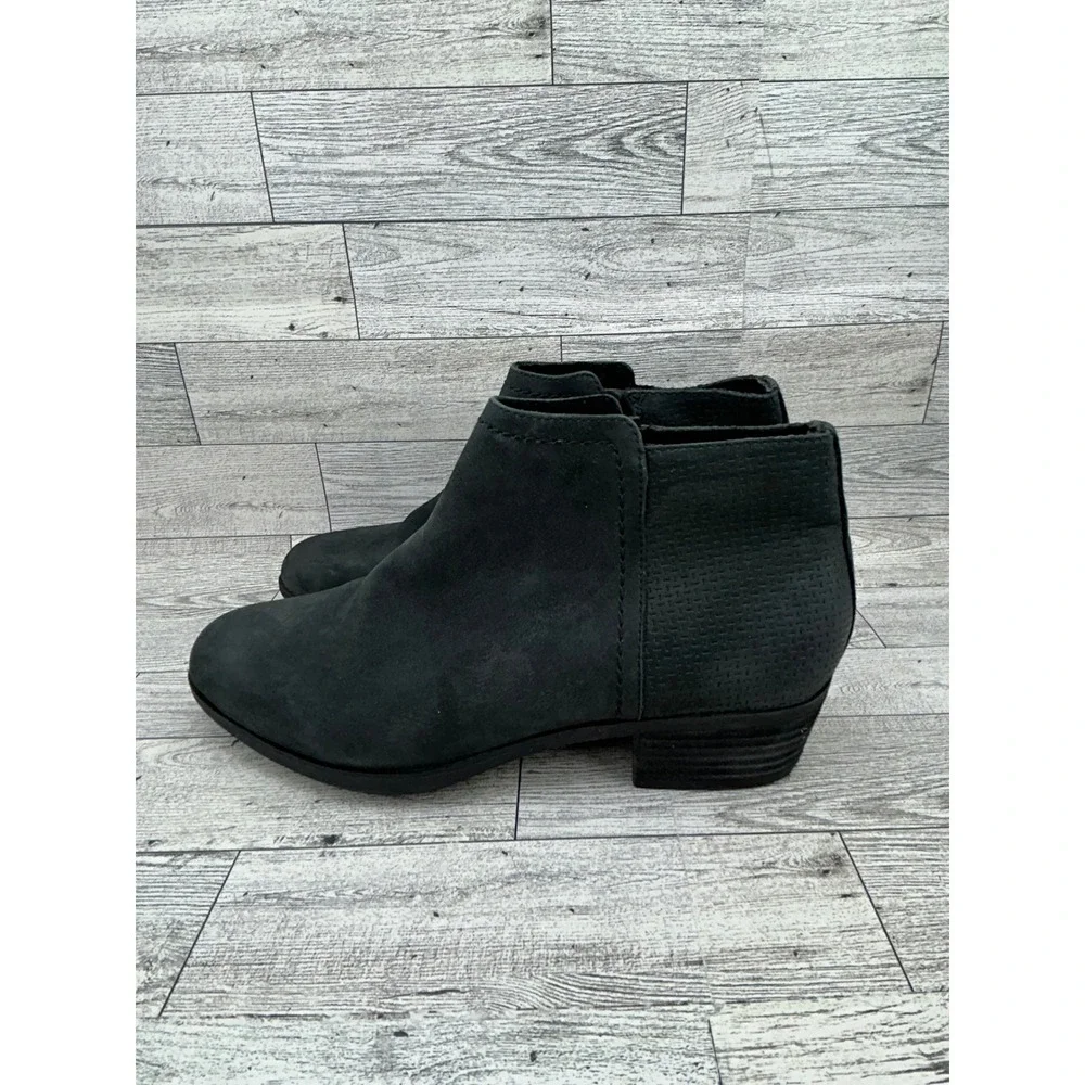 Rockport‎ Womens Black Leather Ankle Boots Side Zip Truss Comfort Size 7 CG8064